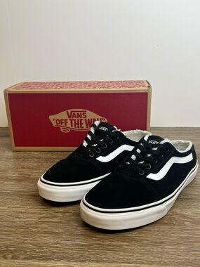 Vans Ward Mule Sherpa Black/White Slip-On Sneakers Women’s Size 10